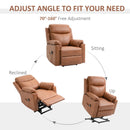 Brown Electric Power Lift Recliner Chair for Elderly with Remote Control