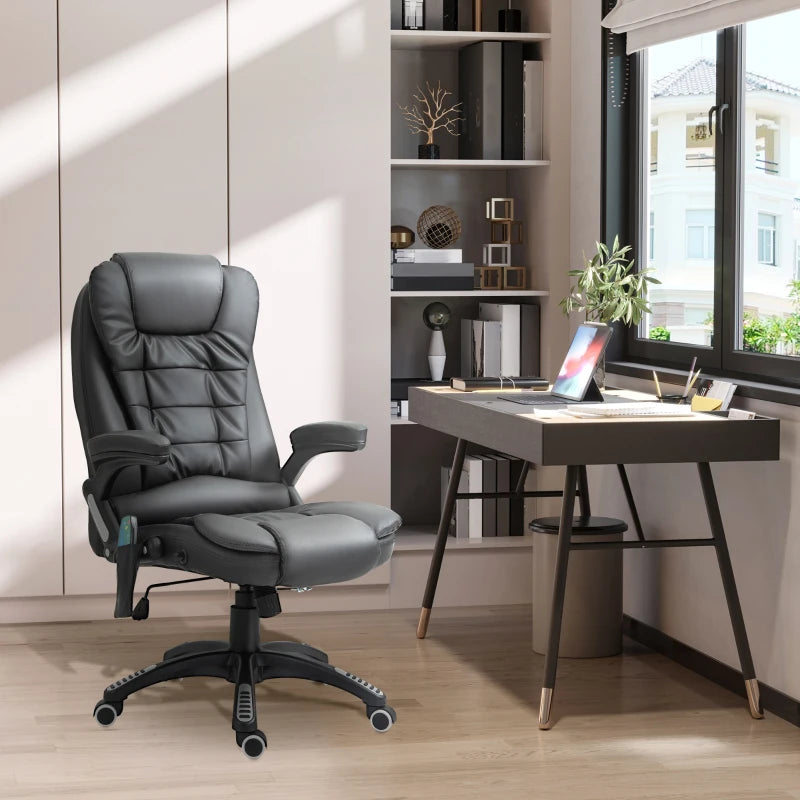 Black High Back Massage Office Chair with Heat