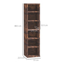 Set of Two Mid Brown Wood-Effect CD Storage Units