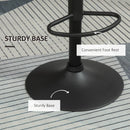 Brown Swivel Bar Stools Set of 2 - Adjustable Height Dining Chairs with Footrest