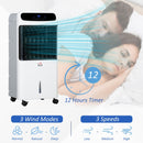 Portable 12L Tank Air Cooler with Ice Cooling and Humidifier - White