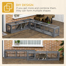 150cm Long Cat Tunnel, Indoor/Outdoor Play Tunnel for Cats - Grey