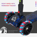 Blue Kids 3-Wheel Scooter with Flashing Wheels and Music