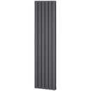 Grey Vertical Designer Radiator - 456 x 1800 mm Double Panel Wall Heater