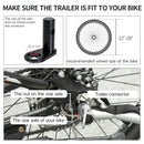 Steel Frame Bike Trailer Cargo Carrier with Removable Cover (White/Black)