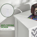 Modern White 4-Drawer Dresser with Metal Handles