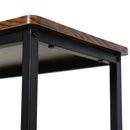 3-Tier Industrial Style Metal Storage Shelf - Black/Brown