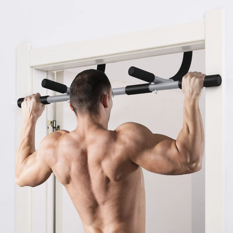 Black Doorway Pull Up Bar for Home Gym Upper Body Workout