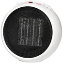 Compact Ceramic Electric Heater - 2 Heat Settings, Adjustable Temperature - White