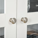 White Modern Bookcase with Doors and Adjustable Shelves