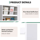 Wooden 4-Tier Wall Magazine Rack Shelf - White