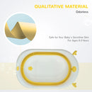 Yellow Foldable Baby Bathtub Set with Thermostatic Water Plug