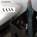 Dark Grey Freestanding Umbrella Holder with Hooks and Drip Tray