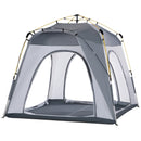 4-Person Light Grey Pop-Up Camping Tent