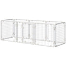 Large Grey Rabbit Hutch with Door and Divider