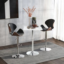 White Square Adjustable Bar Table with Metal Base