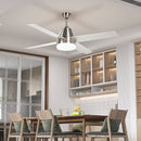 Silver and Black LED Ceiling Fan with Remote Control