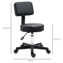 Black Swivel Salon Chair with Adjustable Height and Wheels