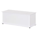 White Wooden Storage Bench with Lid