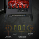 Black Electric Fireplace Stove with LED Flame Effect