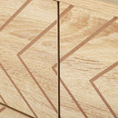 Zigzag 5-Drawer Bedroom Storage Cabinet with Metal Handles