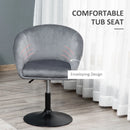 Grey Swivel Fabric Bar Stool with Adjustable Height