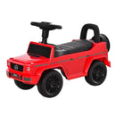 Red Push Handle Sliding Car with Horn and Under Seat Storage
