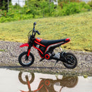 Red Electric Motorbike with Twist Grip Throttle and Music - 16km/h Max Speed