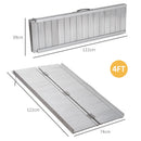 4ft Portable Aluminum Wheelchair Ramp - Silver