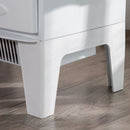 White Electric Fireplace Stove with Realistic LED Flame Effect