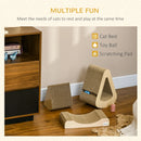 Cat Scratcher with Catnip & Toy Ball - Sand Brown