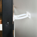 Rustic Brown 3-Tier Industrial Storage Cabinet with Doors