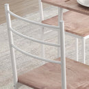 5-Piece Compact Brown and White Dining Set