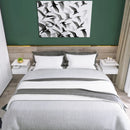 White Floating Bedside Cabinet with Drawer and Shelf, Wall Mounted Nightstand