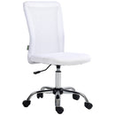 White Mesh Office Chair with Adjustable Height and Swivel Wheels