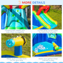 Kids 5-in-1 Inflatable Water Slide Bounce House - Blue