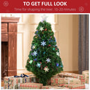 4FT Green Fiber Optic LED Christmas Tree - Holiday Home Xmas Decoration