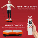 Orange & Grey Vibration Plate with Remote Control and Resistance Bands