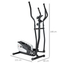 Black Elliptical Cross Trainer with 8 Levels Resistance & LCD Monitor