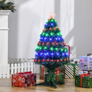 3ft Pre-Lit Fiber Optic Christmas Tree, Multi-Coloured LED Lights, Green