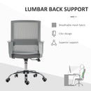 Grey Ergonomic Mesh Office Chair with Adjustable Height Armrest