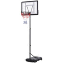 Adjustable Portable Basketball Hoop System - Black, Teens to Adults, 1.55-2.1m