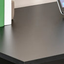 Black 120cm Computer Desk with Bookshelf and 6 Shelves