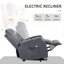 Grey Massage Recliner Chair with Heat and 8 Massage Points