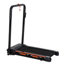 Black Steel Folding Motorized Treadmill with LCD Monitor