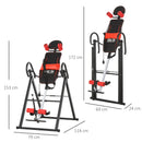 Red Inversion Table with Safety Belt for Muscle Pain Relief