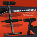 Adjustable Black Sit Up Bench with Thigh Support - Home Gym Essential