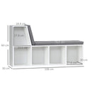 White Cushioned Reading Seat Bookcase Shelf