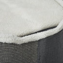 Grey Sisal Cat Barrel with Plush & Fleece