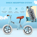 Blue 12" Kids Balance Bike No Pedal Bicycle with Adjustable Seat - Ages 2-5
